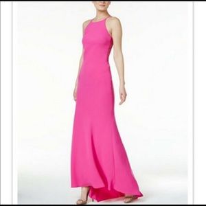 Calvin Klein Pink/Fuschia Halter Gown
